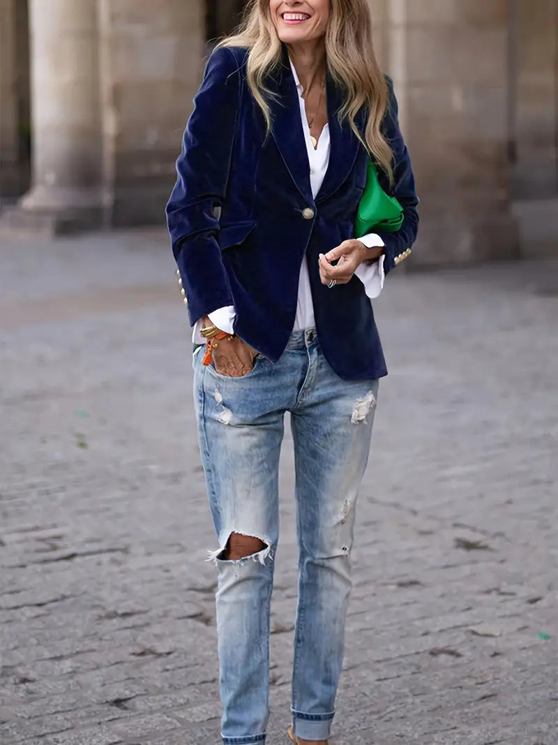 Kelly™ Elegant Velvet Blazer