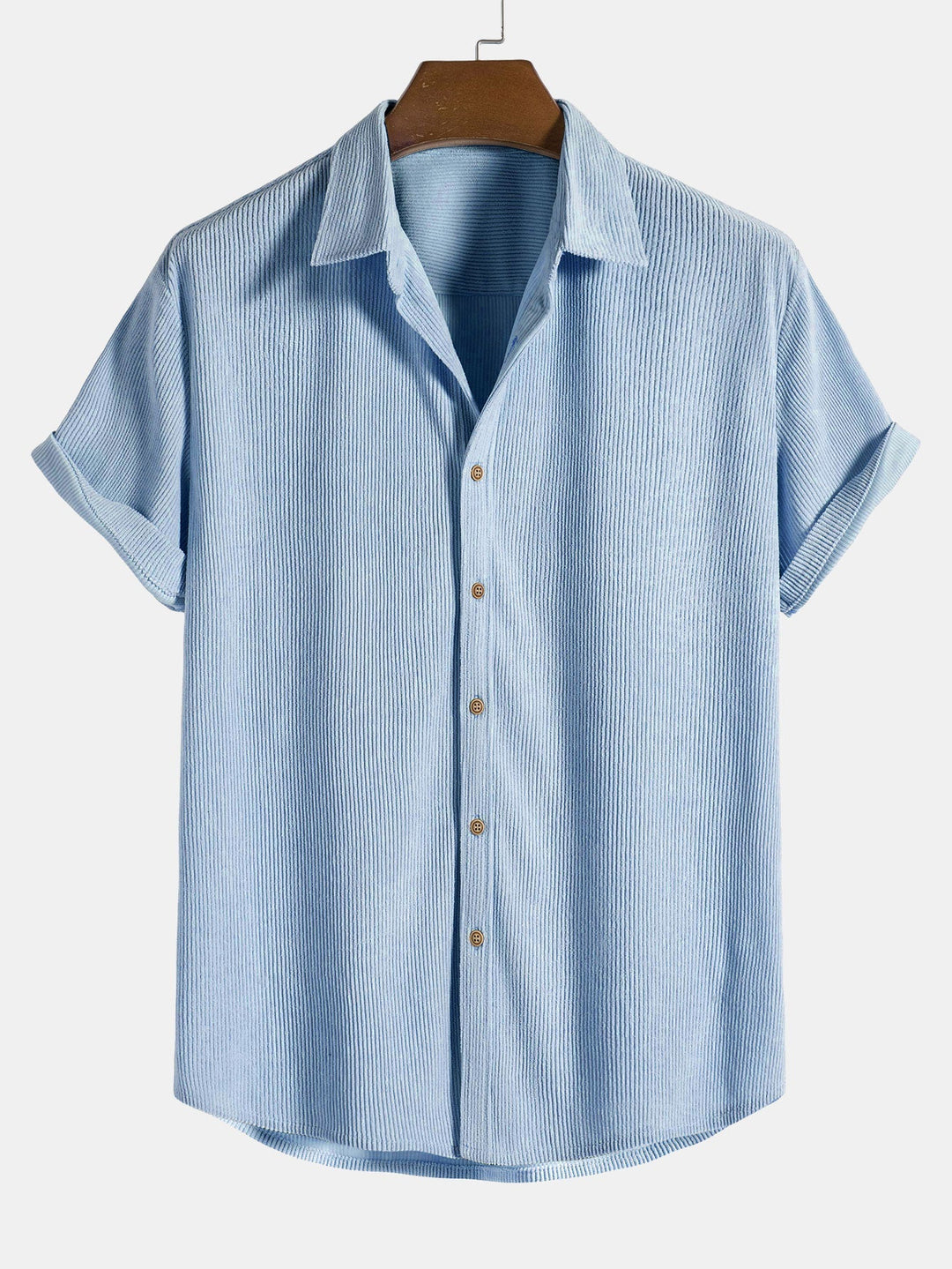 Kyle | Corduroy Button Short Sleeve Shirt