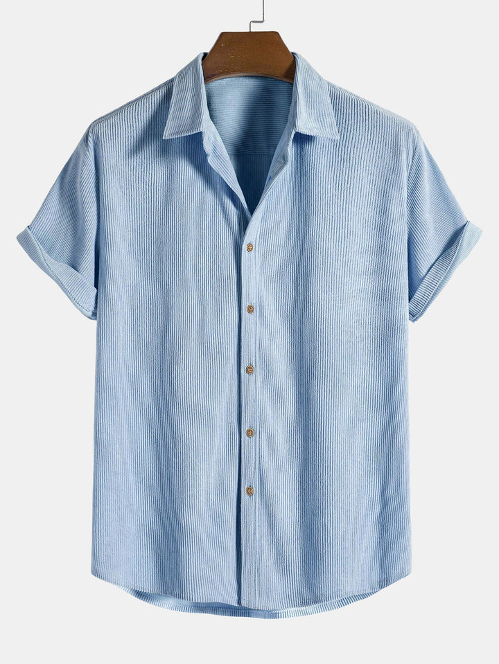 Kyle | Corduroy Button Short Sleeve Shirt