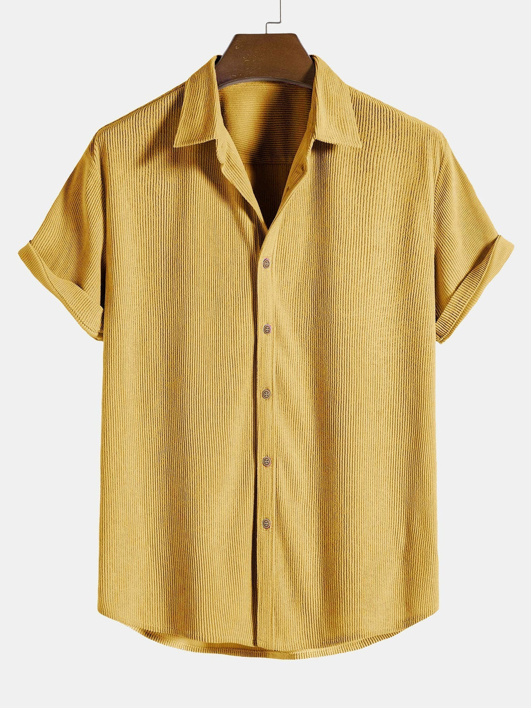 Kyle | Corduroy Button Short Sleeve Shirt