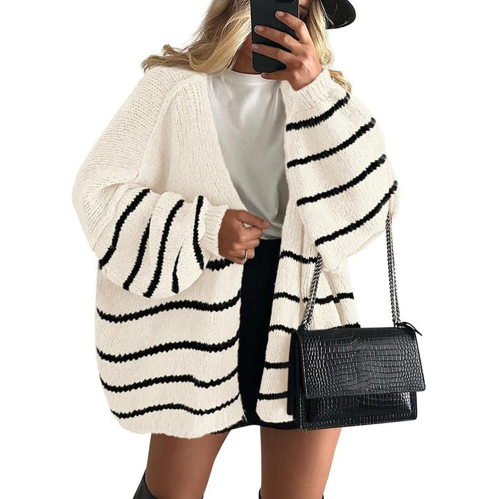 VERONIKA™ | Oversized Fit Lantern Sleeve Autumn Knit Cardigan