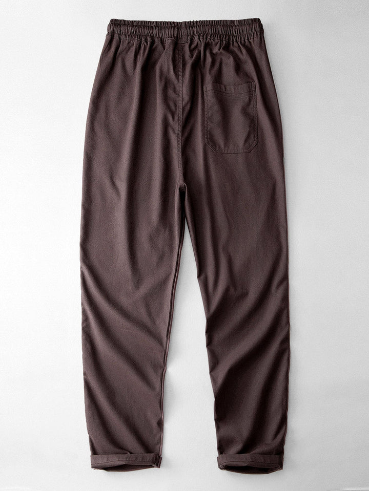 Trai | Geometric Jacquard Cuban Collar Shirt & Straight Leg Linen Pants