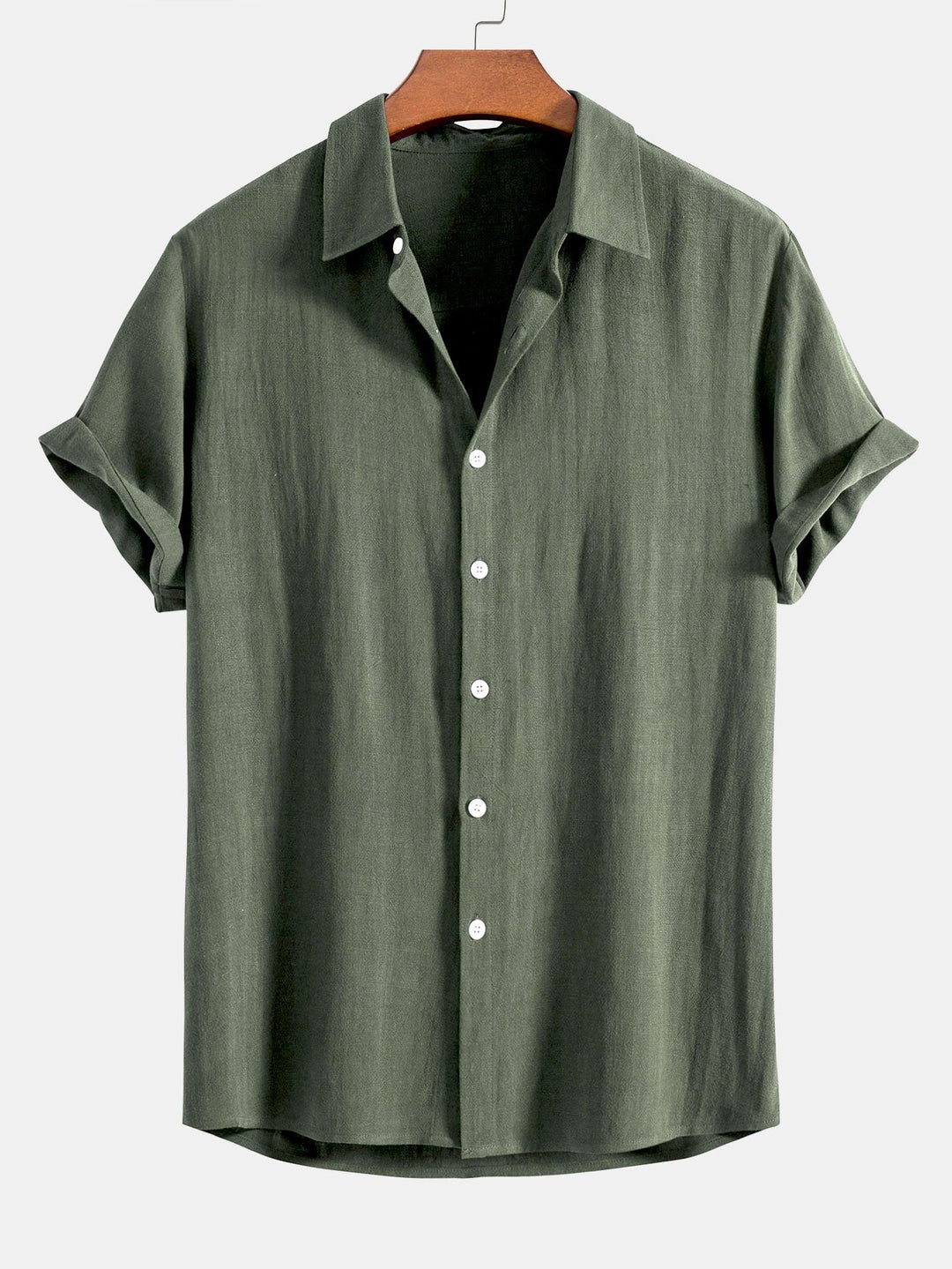 Damian | Button-Up Shirt in Linen and Rayon Blend