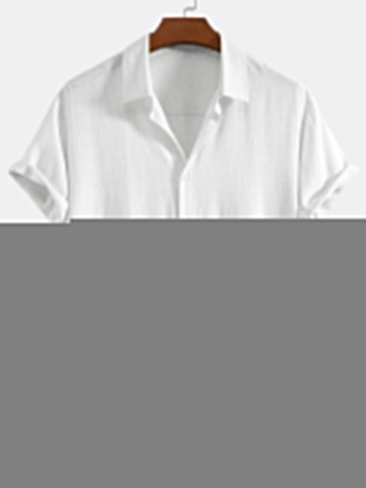 Damian | Button-Up Shirt in Linen and Rayon Blend