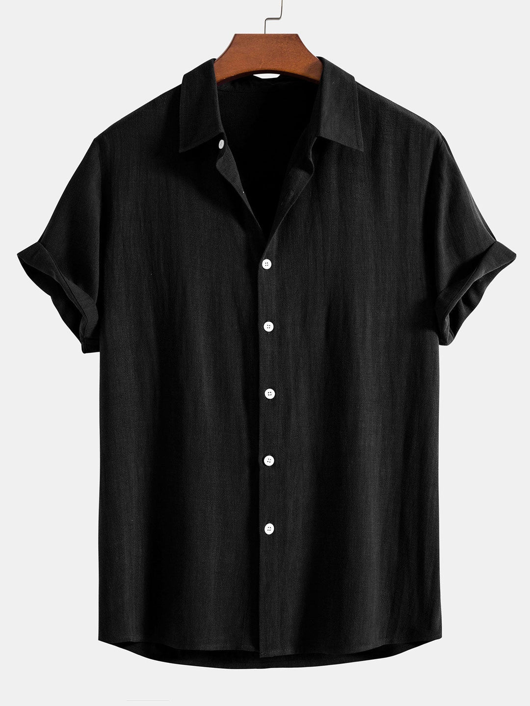 Luke | Linnen Rayon Mix Knopen Shirt & Rechte Pijpen Linnen Broek