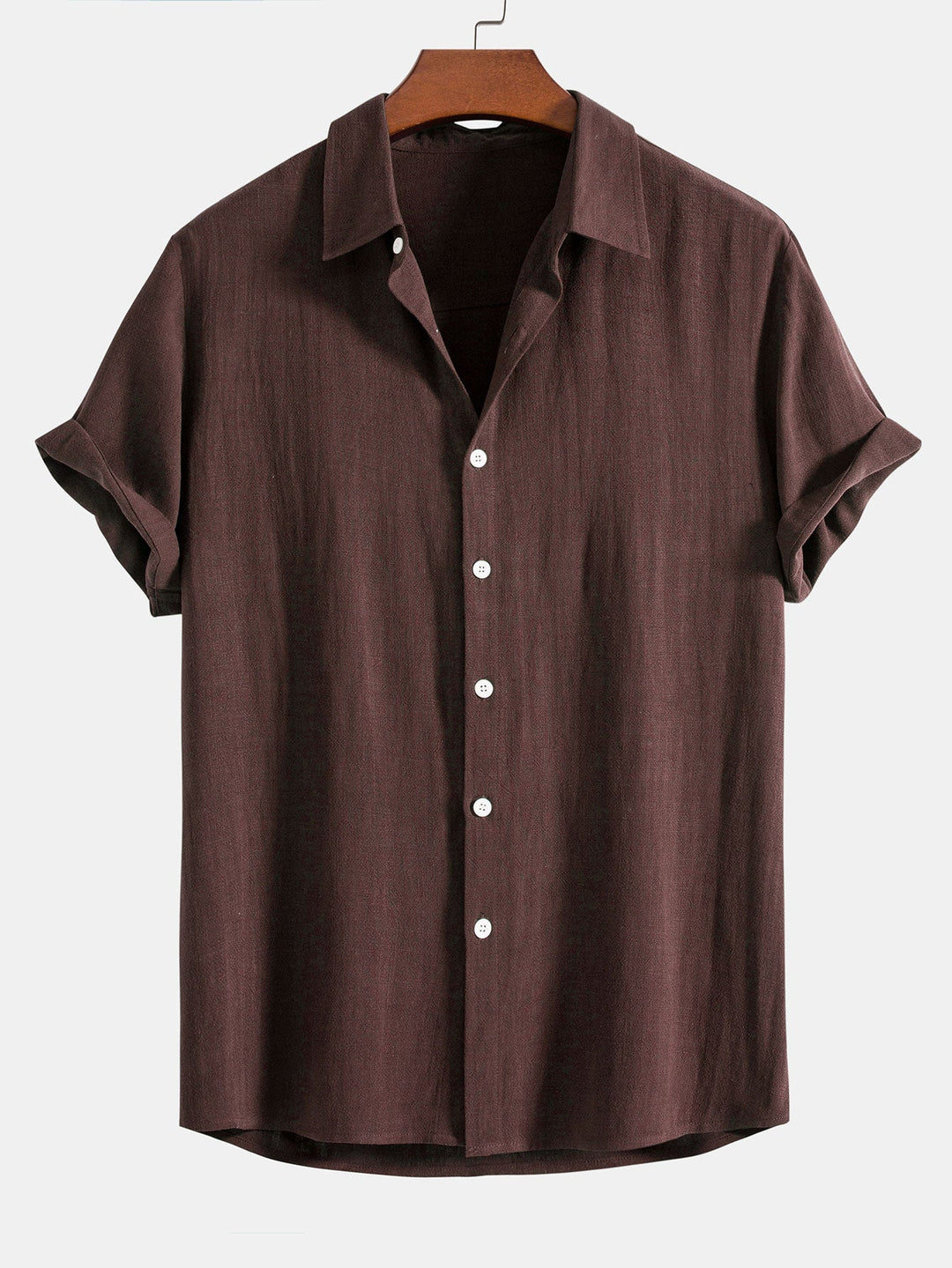Luke | Linnen Rayon Mix Knopen Shirt & Rechte Pijpen Linnen Broek