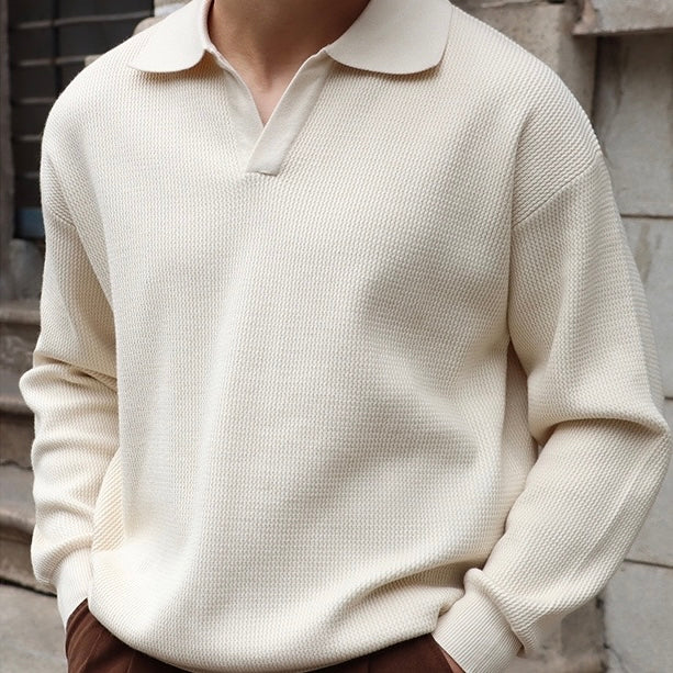 Marcus | Long-Sleeve Relaxed Fit Knit Pullover Top