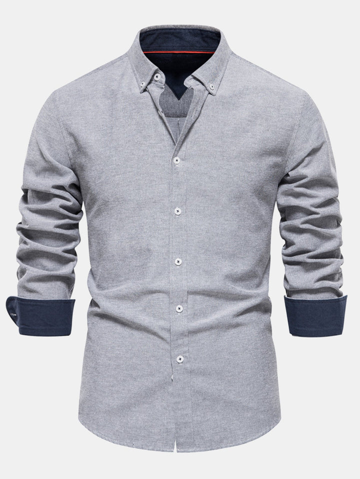 Levi | Long Sleeve Oxford Shirt with Buttons