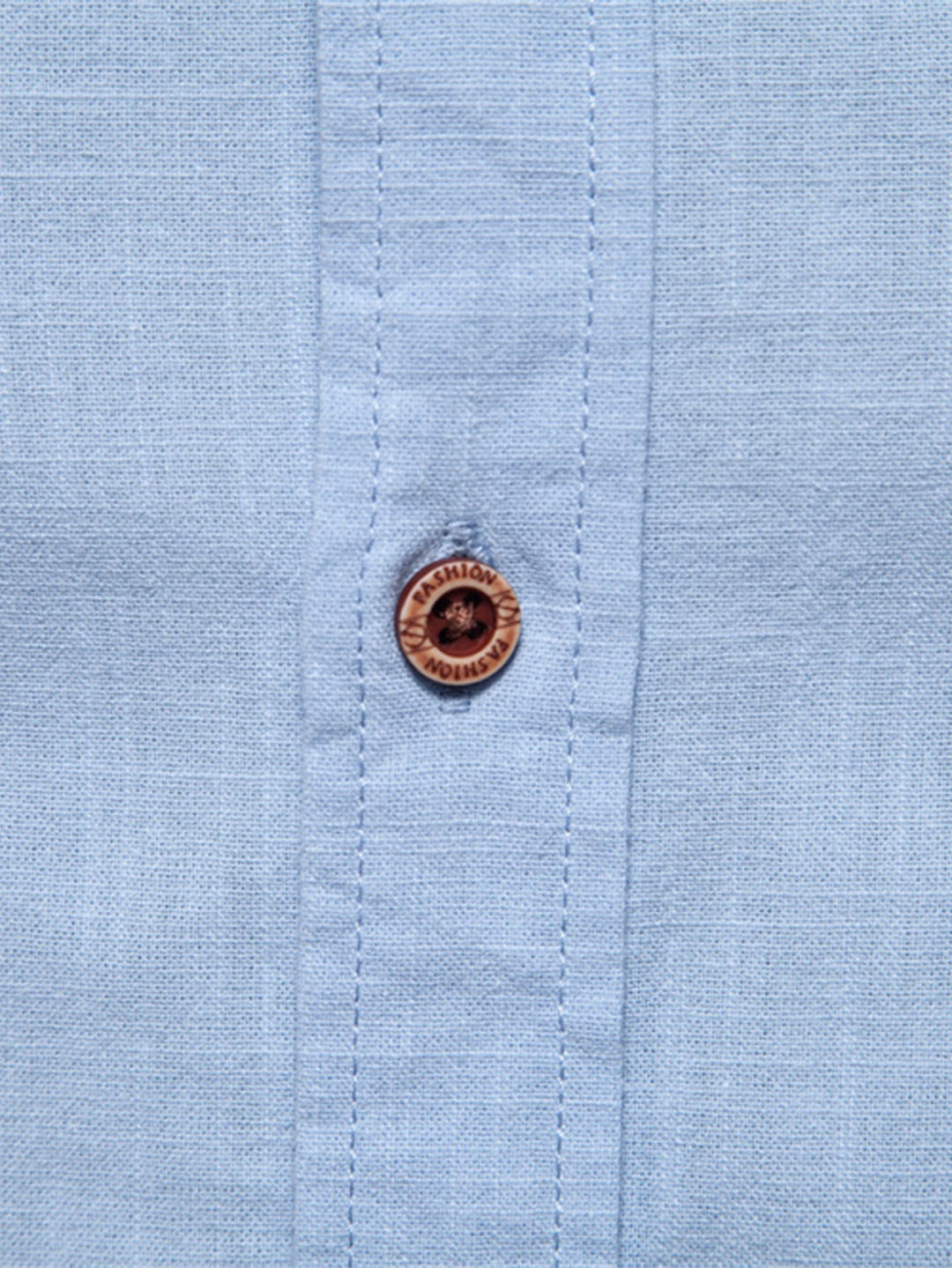 Rob | High-neck linen effect long-sleeve shirt