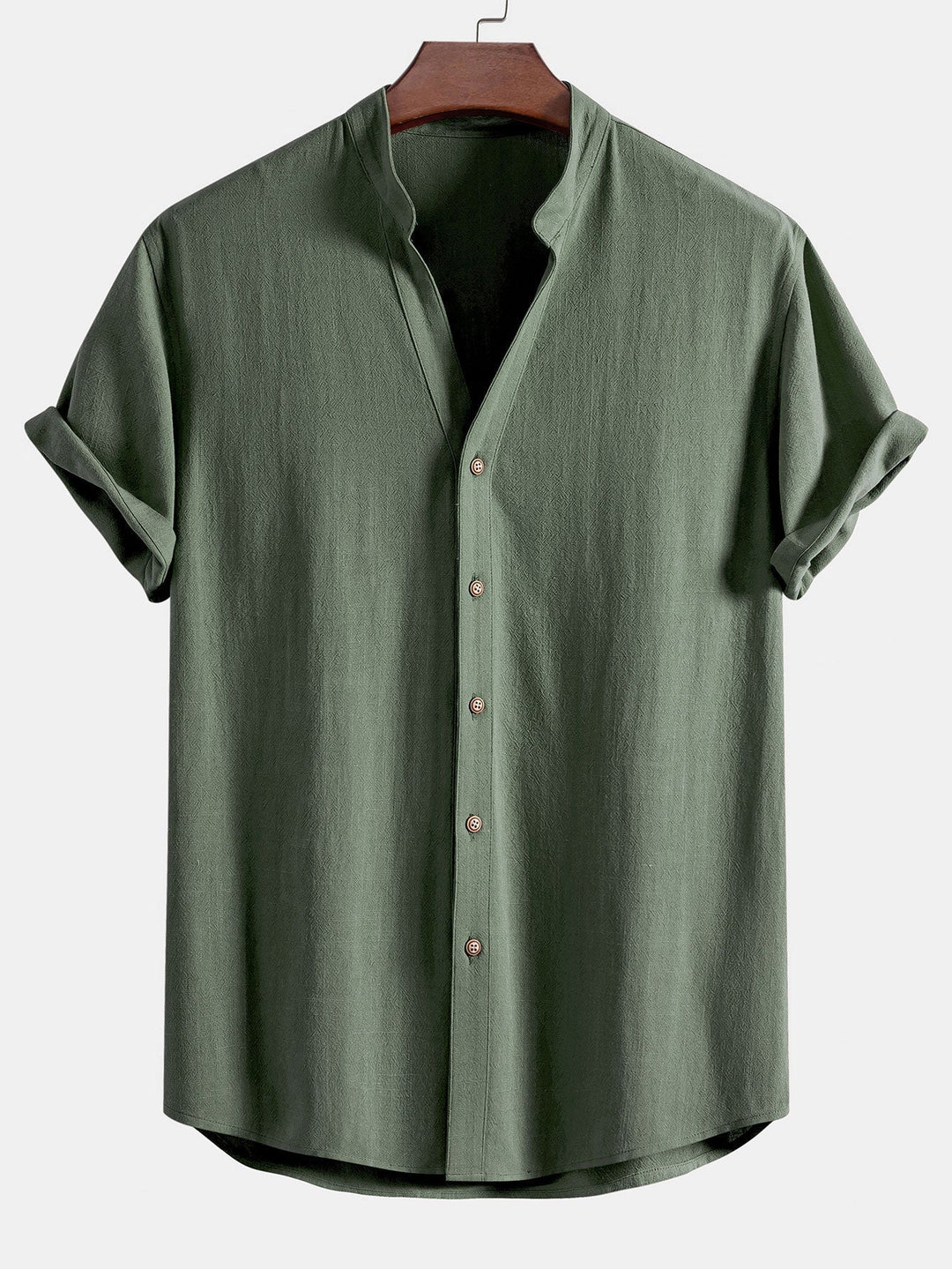 Tommy | Linen and Rayon V-Neck Short Sleeve Shirt
