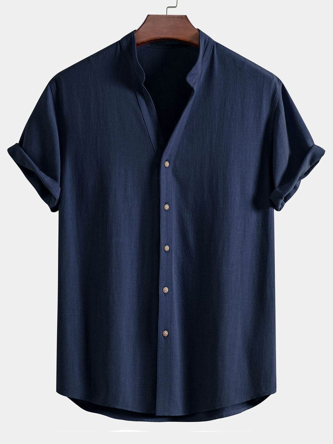 Tommy | Linen and Rayon V-Neck Short Sleeve Shirt