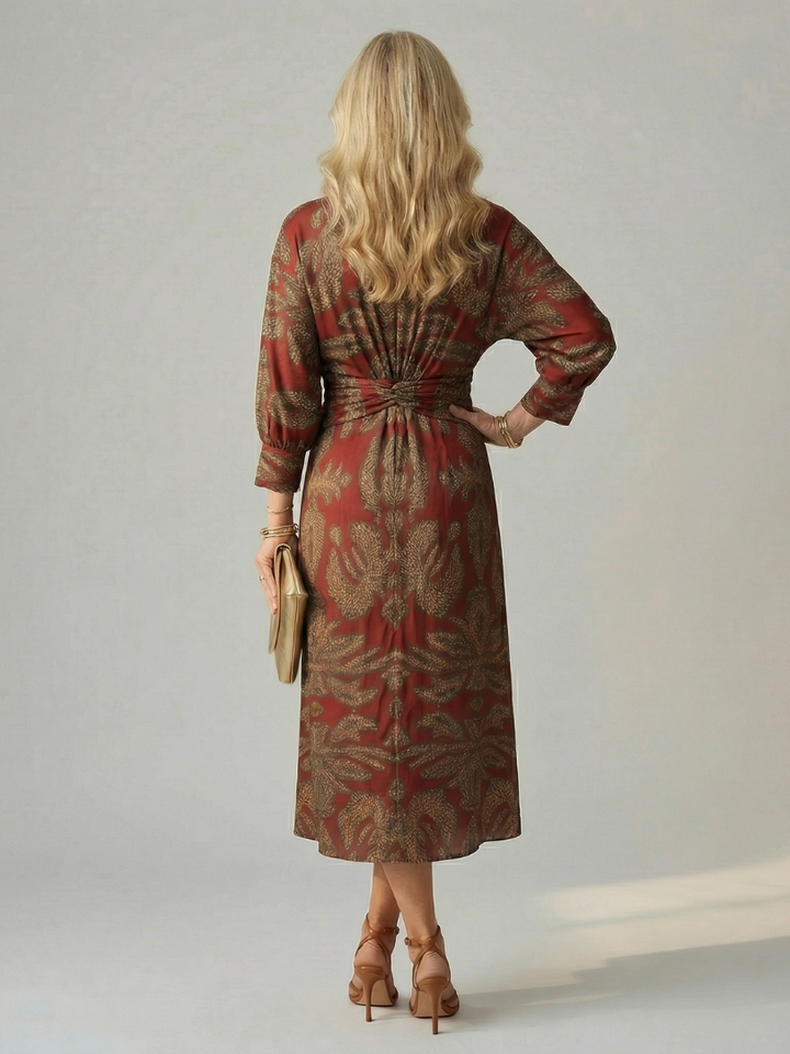 Moon | Natural Midi Wrap Dress