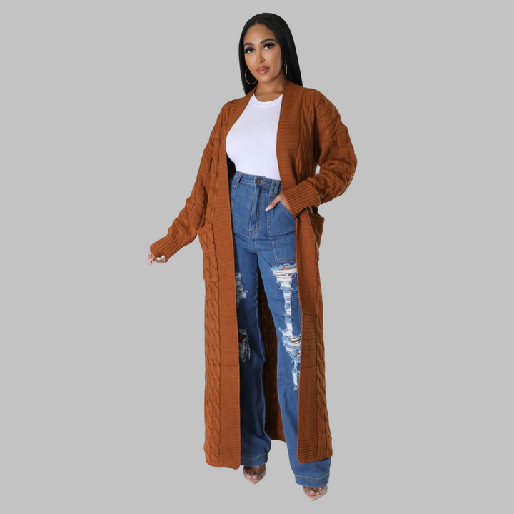 JACKIE™ | Casual Long-Sleeve Long Cardigan