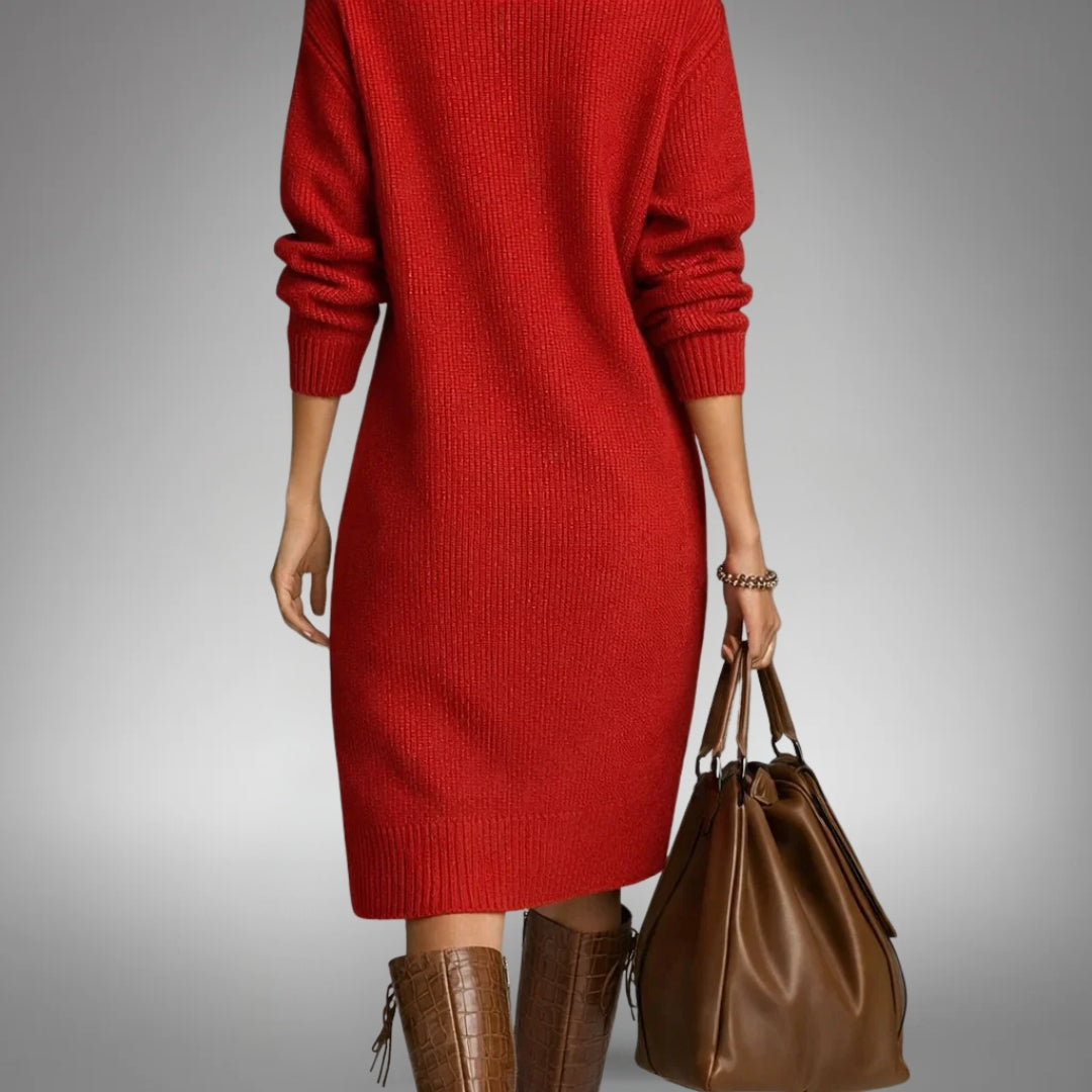 Marianne | Soft Knit Dress with Buttons