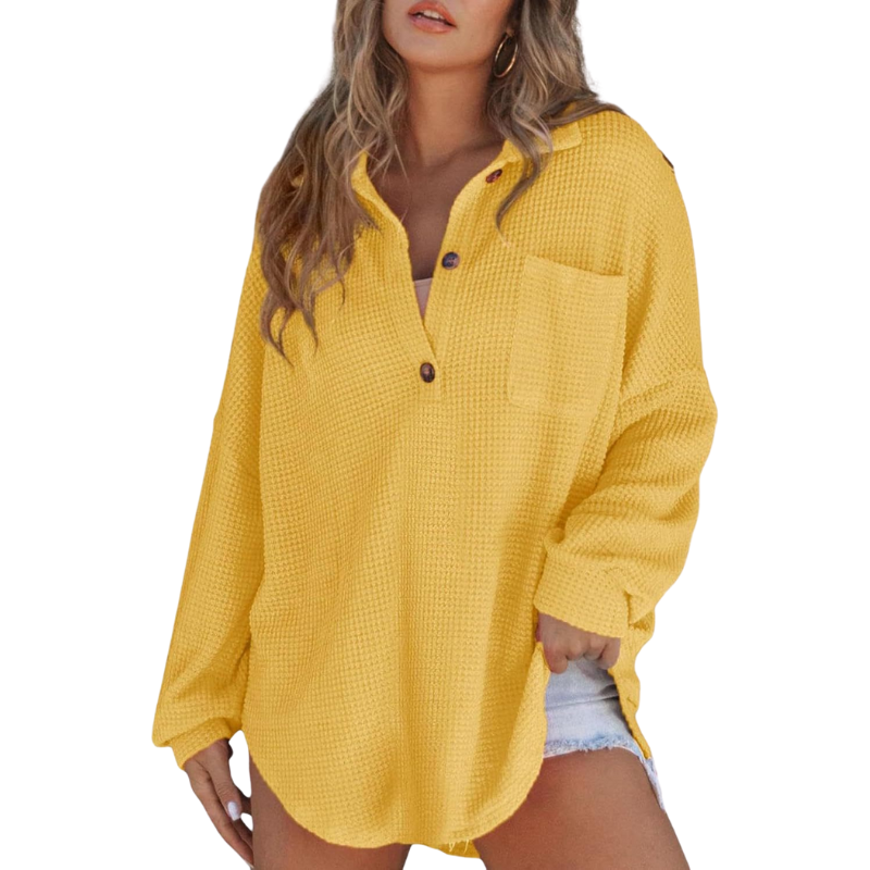 KATHRYN™ | Casual Lightweight Button V Neck Tunic Blouse