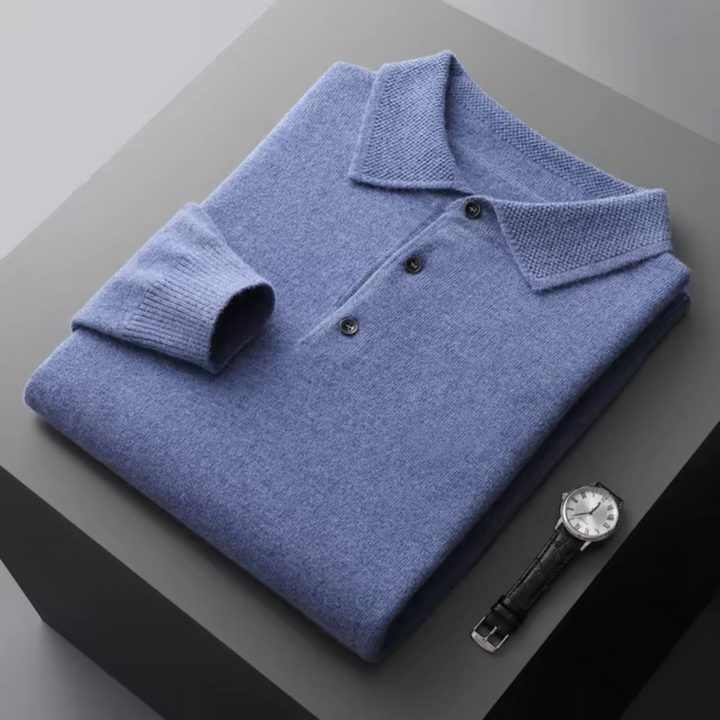 Scott | Ribbed Trim Polo Sweater
