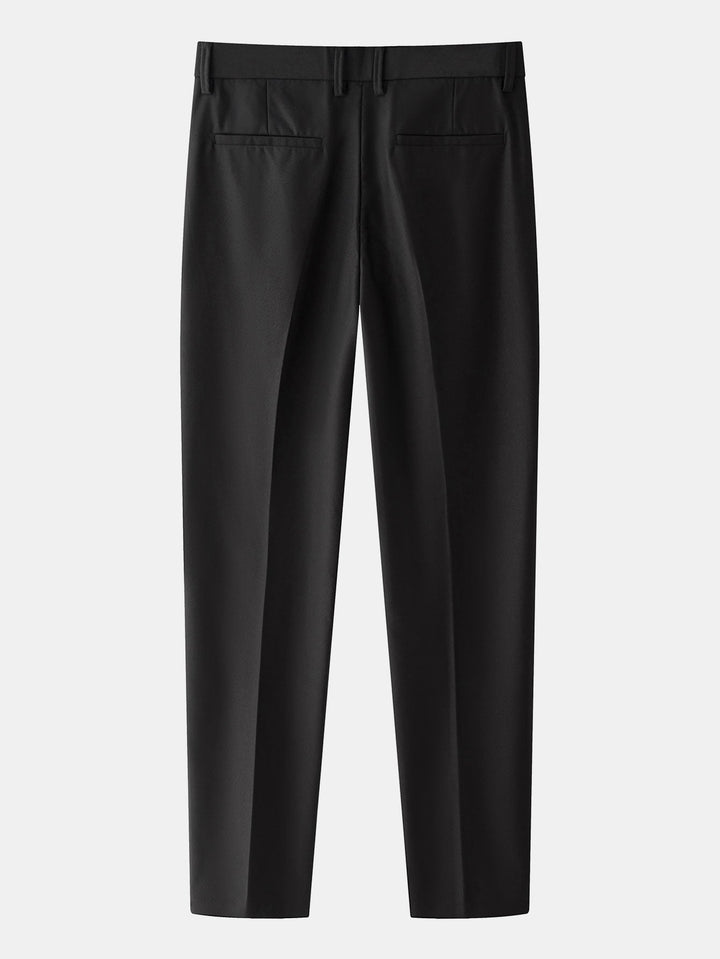 Ken | Contrast Waffle Zipper Knit Polo & Slim Fit Tapered Trousers