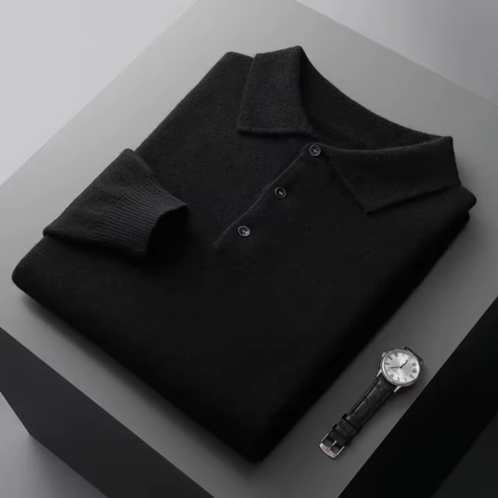 Scott | Ribbed Trim Polo Sweater