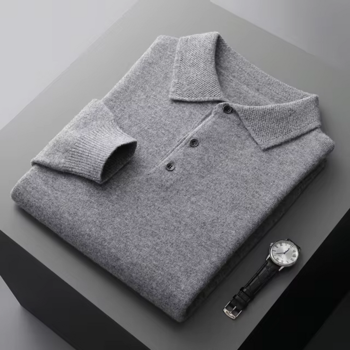 Scott | Ribbed Trim Polo Sweater