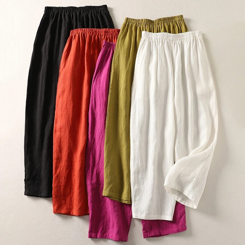Amalia™| Flowy Cotton and Linen Pants
