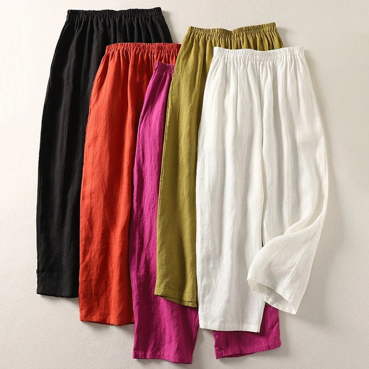 Amalia™| Flowy Cotton and Linen Pants