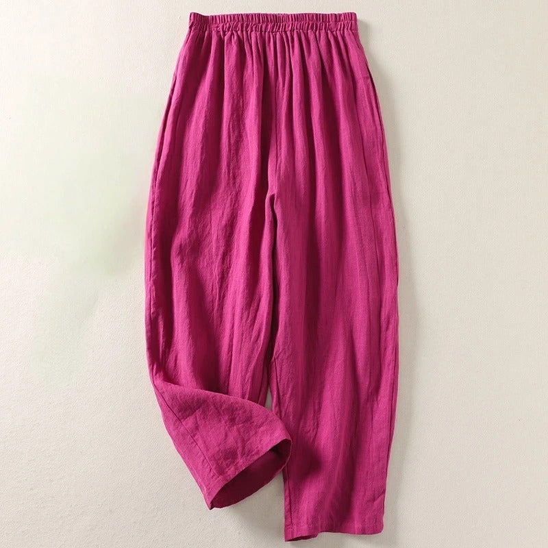 Amalia™| Flowy Cotton and Linen Pants