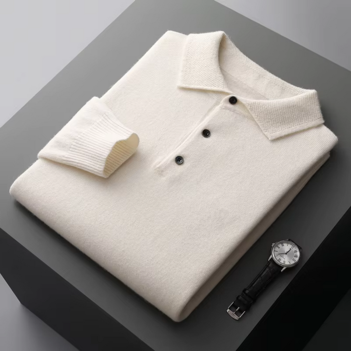 Scott | Ribbed Trim Polo Sweater