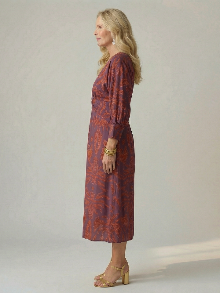 Moon | Natural Midi Wrap Dress
