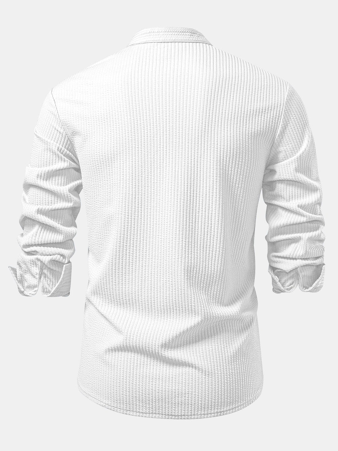 Luke | Ribbed High Neck Shirt, Muscle Fit, Long Sleeves