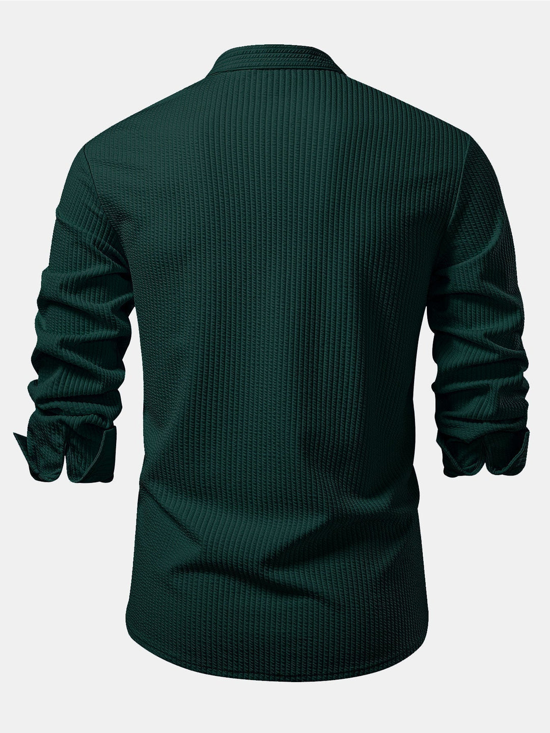 Luke | Ribbed High Neck Shirt, Muscle Fit, Long Sleeves