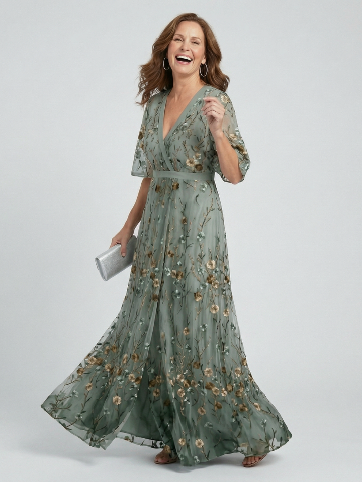Selora | Maxi Halter Bloom Flow Dress