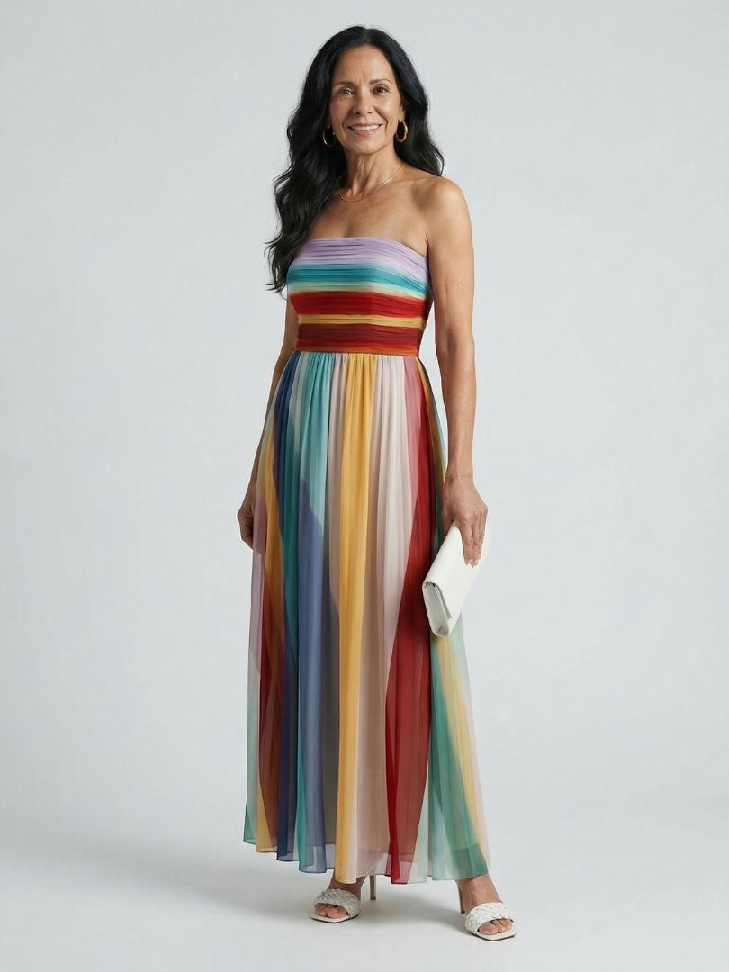 Sereine | Light Striped Maxi Dress