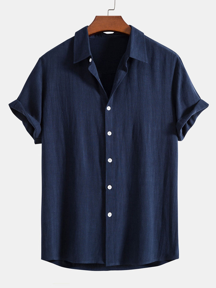 Damian | Button-Up Shirt in Linen and Rayon Blend