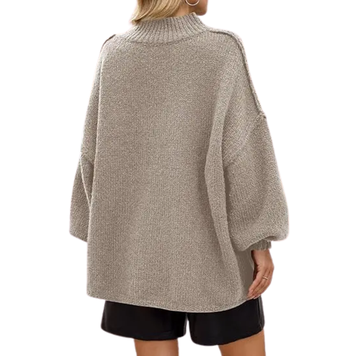 NORI™ | Relaxed Ribbed Knit Tunic Sweater