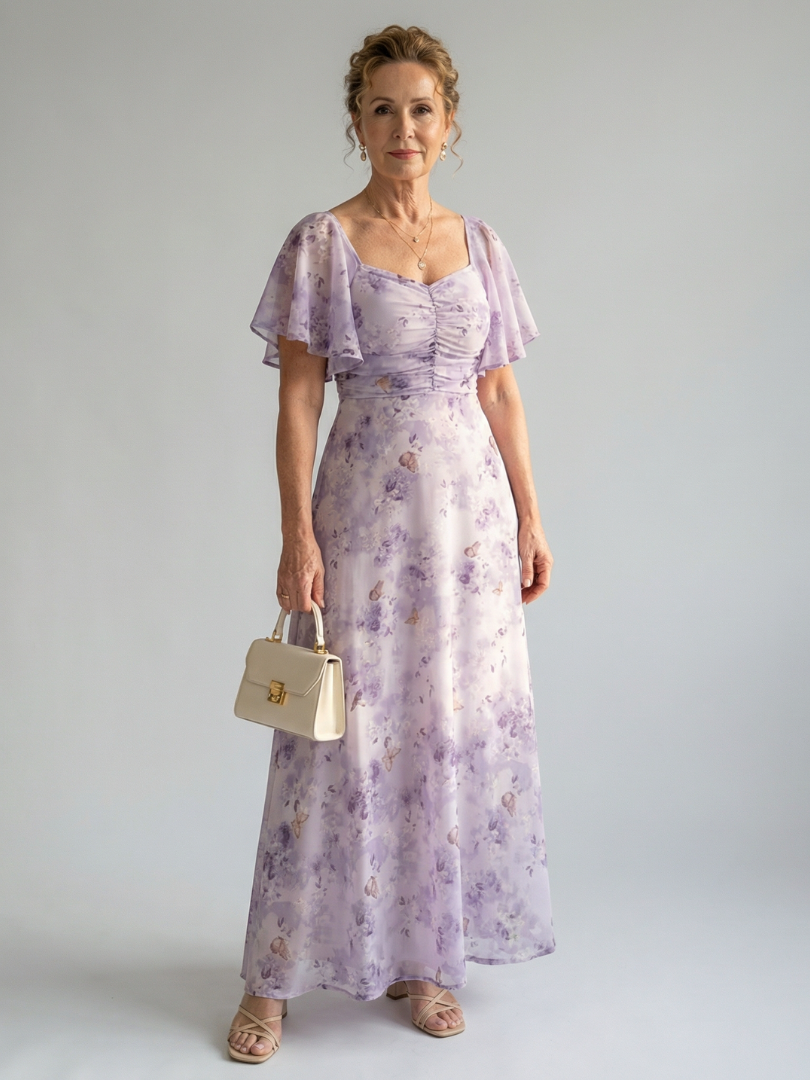 Vaelis | Midi Dress with Ruffled Sleeves