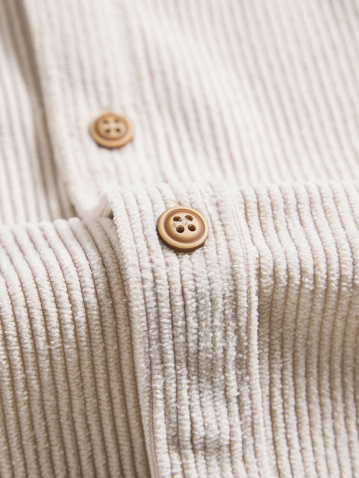 Kyle | Corduroy Button Short Sleeve Shirt
