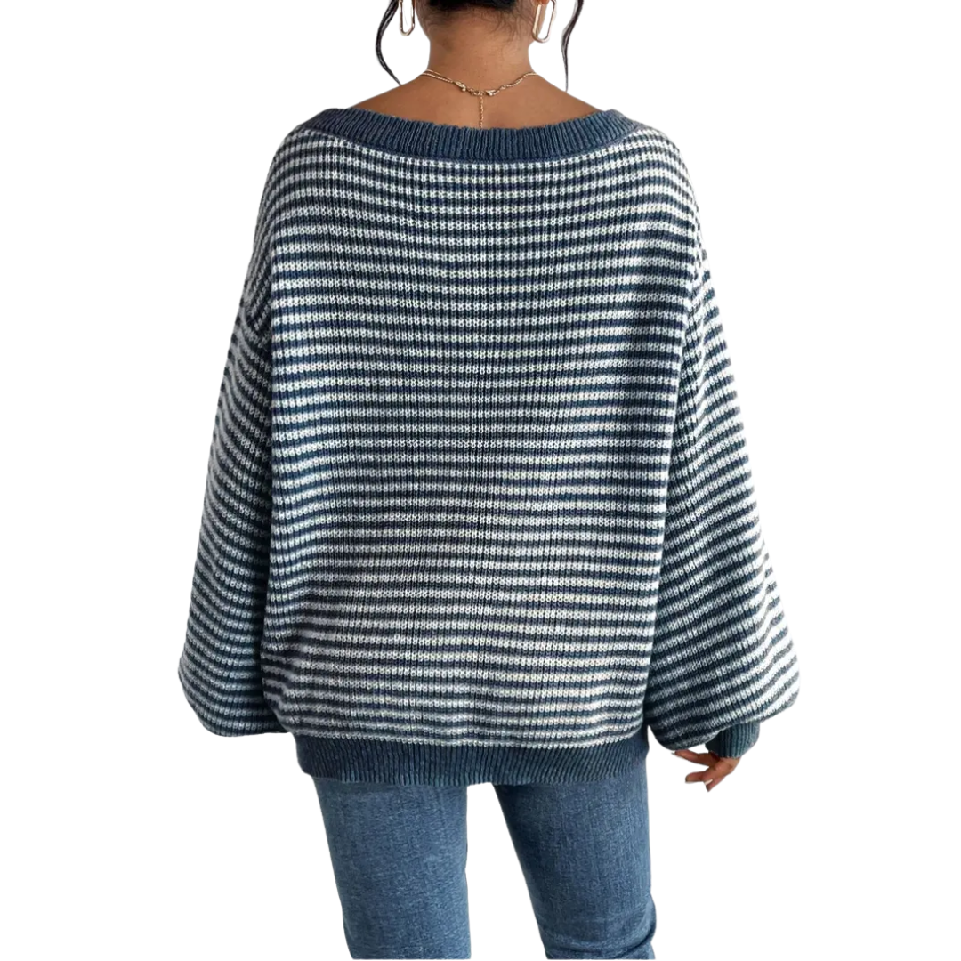 DARWYN™ | Striped Drop-Shoulder Knit Sweater
