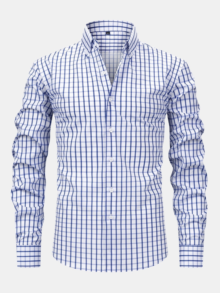 Tony | Long Sleeve Checkered Shirt with Buttons