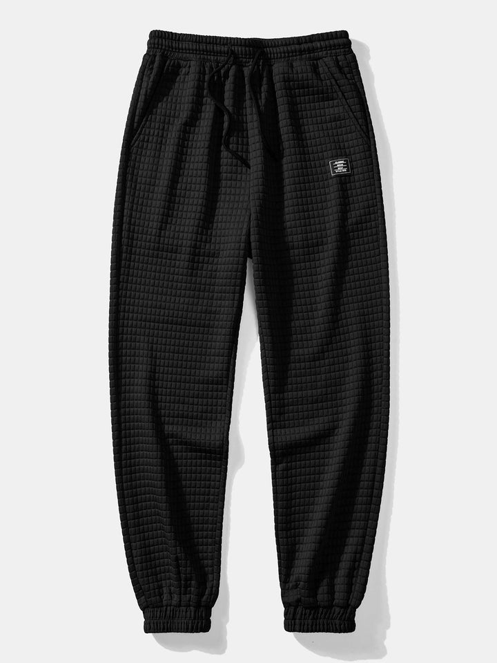 Ron | Korte Mouw Wafelshirt & Trekkoord Wafel Joggingbroek