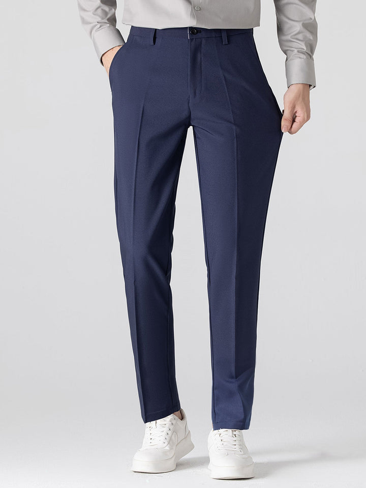 Tommy | Contrast Geometry Jacquard Knit Polo & Slim Fit Tapered Trousers