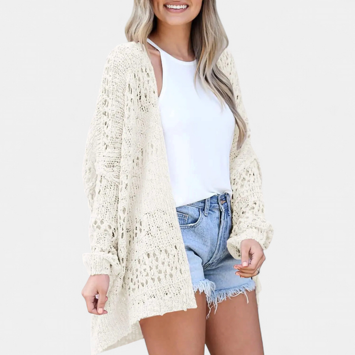 FIORELLA™ | Boho Hollow-Out Knit Cardigan