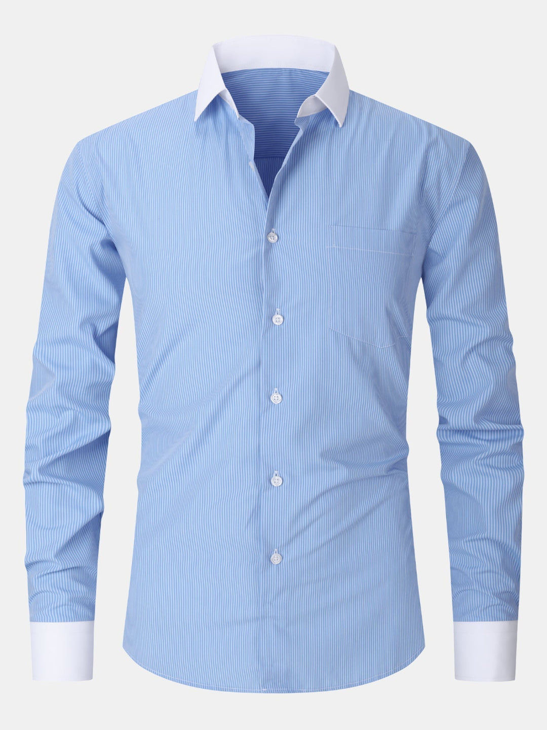Sunny | Dress Shirt with Striped Contrast Collar