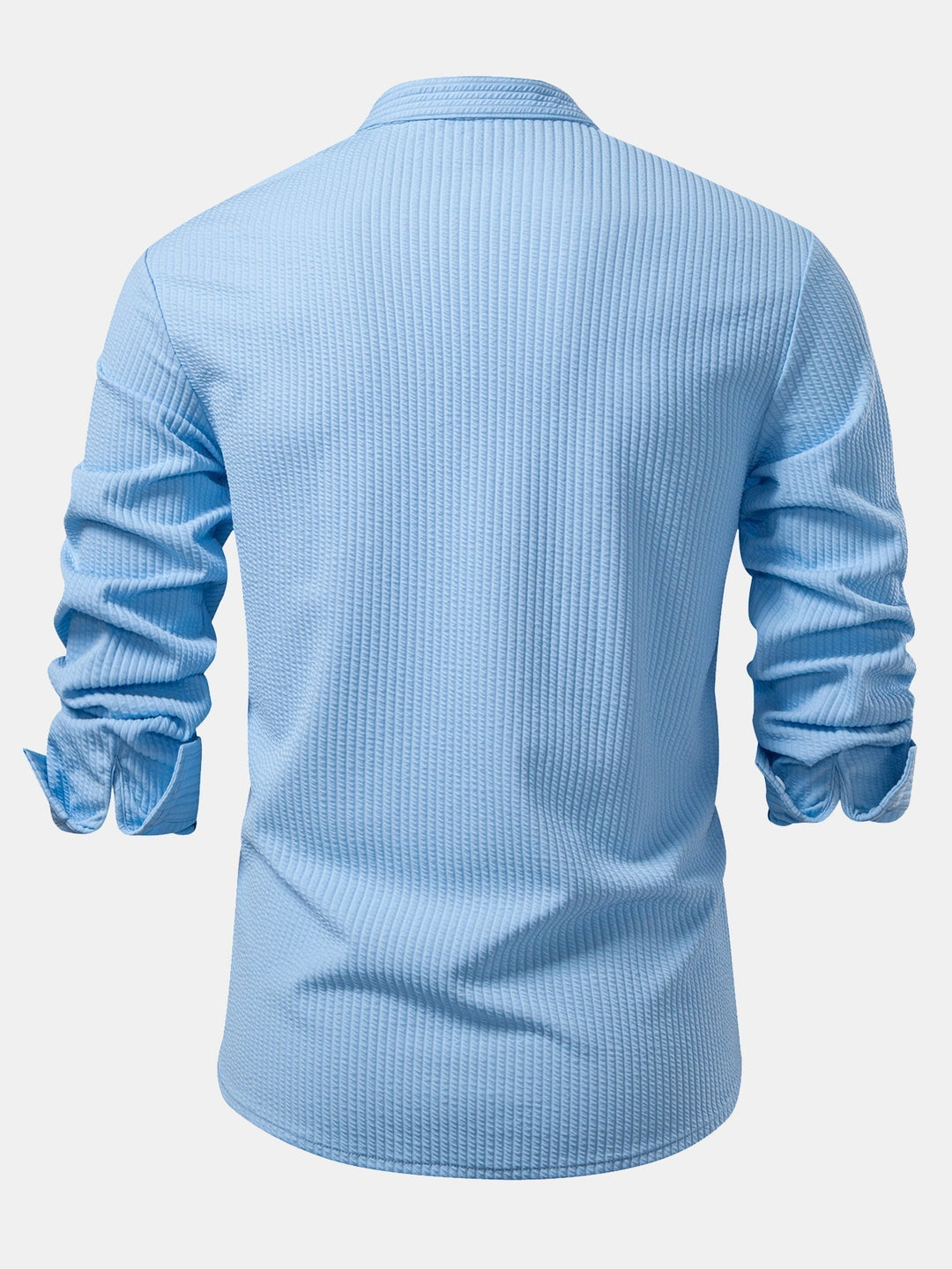 Luke | Ribbed High Neck Shirt, Muscle Fit, Long Sleeves