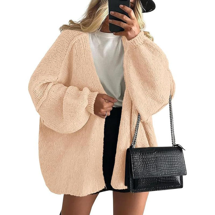 VERONIKA™ | Oversized Fit Lantern Sleeve Autumn Knit Cardigan