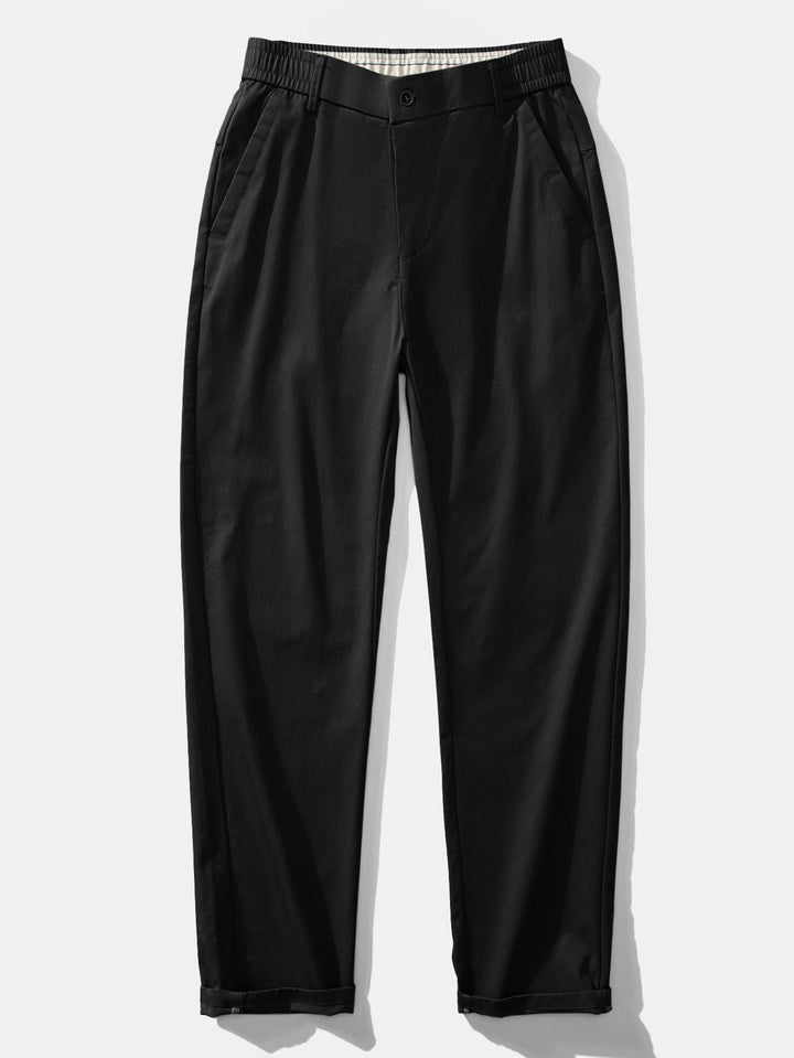 Bob | Twist Knit Polo & Elastic Waist Straight Leg Trousers