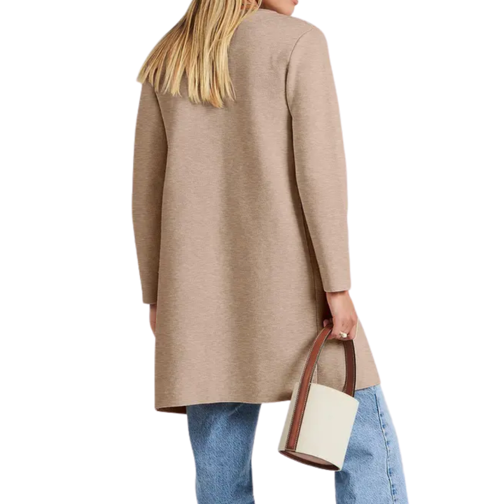 FREJА™ | Cozy Lapel Open-Front Knit Cardigan