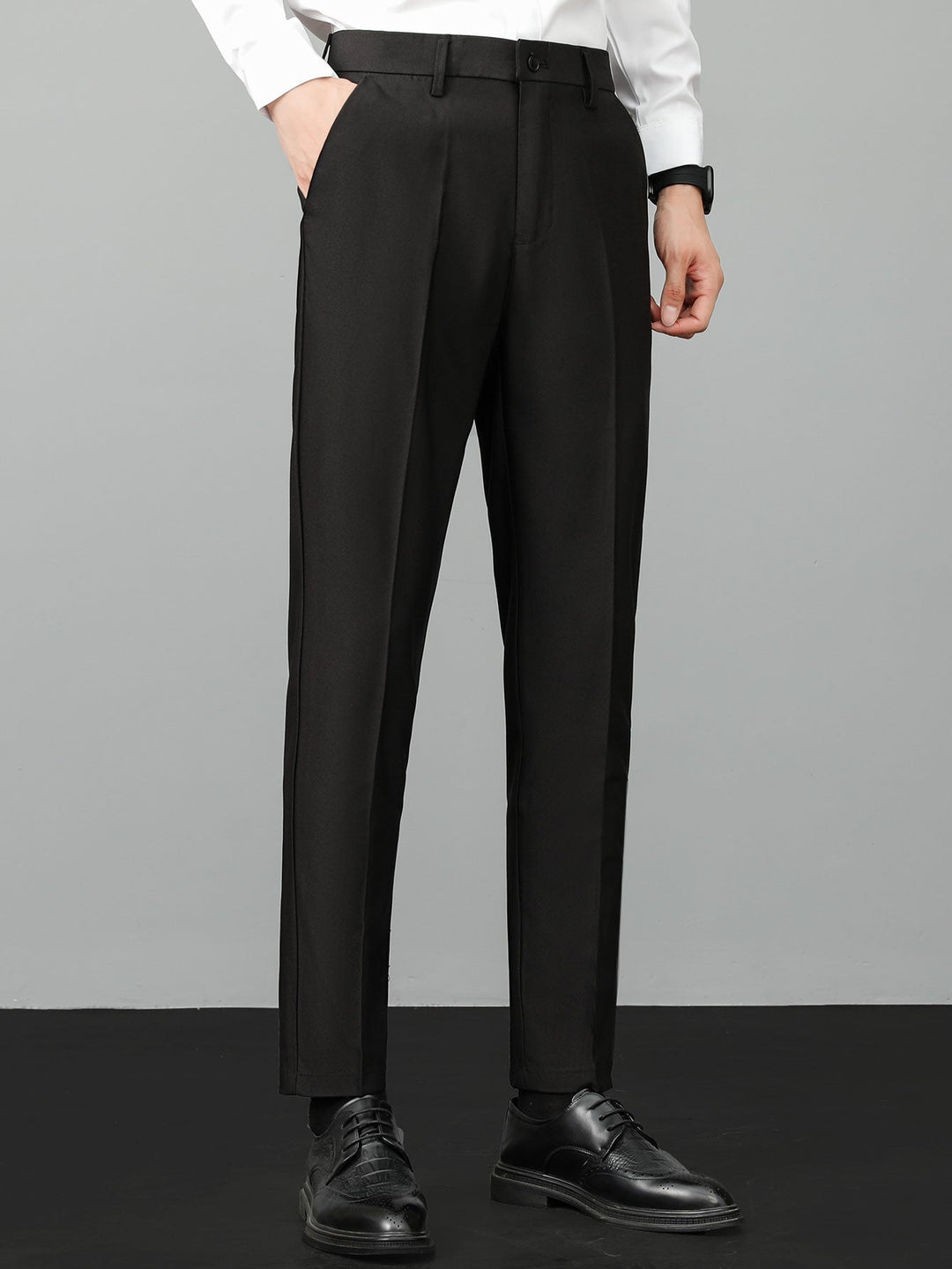Caldwell | Linen Ribbed Knit Polo & Slim Fit Tapered Trousers