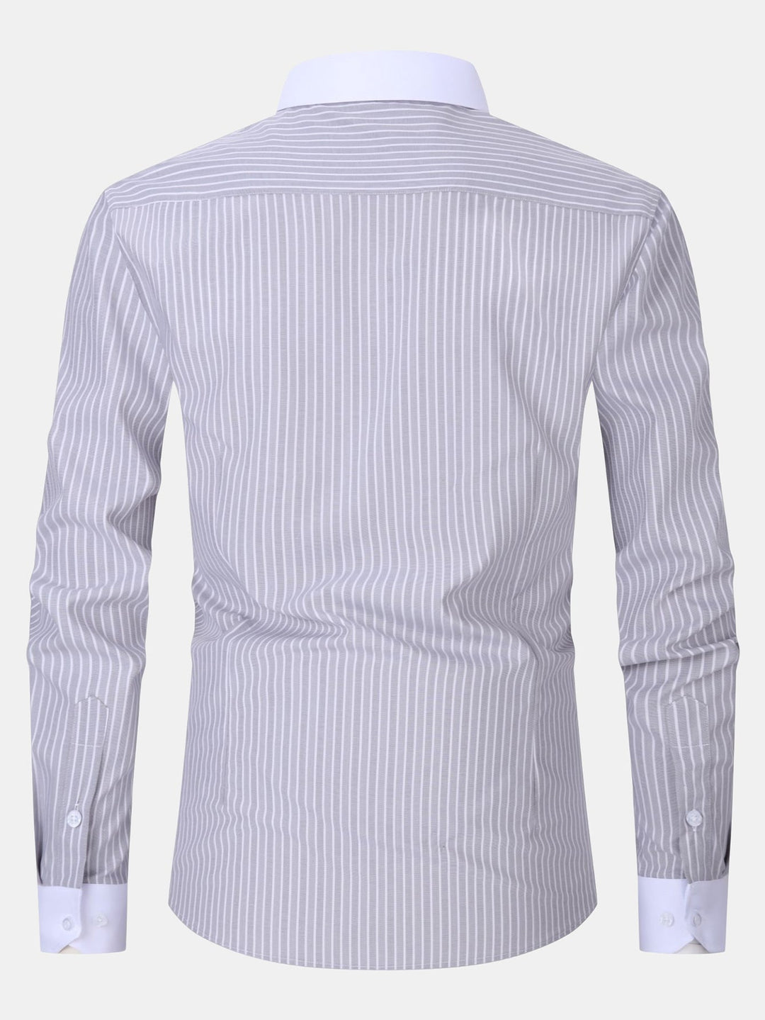 Saul | Contrast Collar Shirt with Stripes