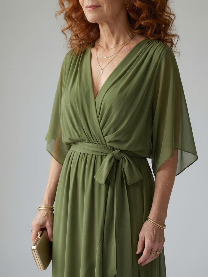 Elric | Draped Midi Dress
