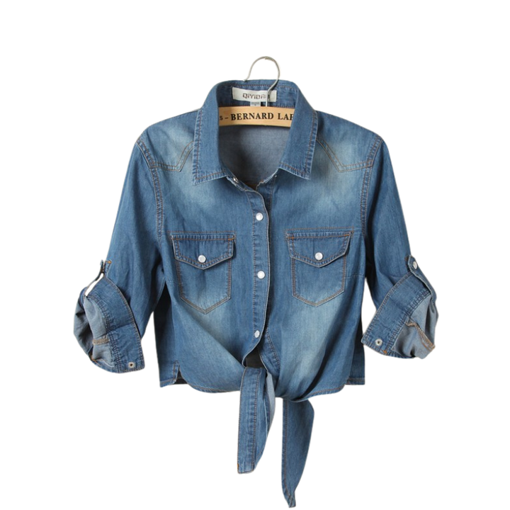 MARICEL™ | Sophisticated 3/4 Sleeve Crop Shirt